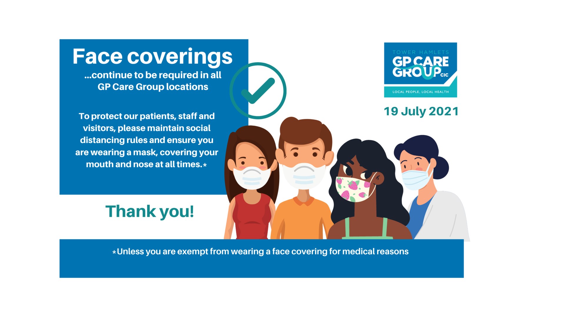 NHS Patients, Staff and Visitors Must Continue to Wear Face Coverings